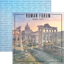 Roman Forum, Italy, DS scrapbook paper - Scrapbook Customs #30028