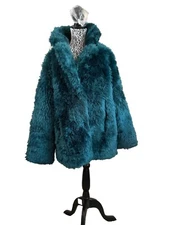 UGG WOMEN LIANNA SHORT AZURE TOSCANA SHEARLING JACKET COAT Size L