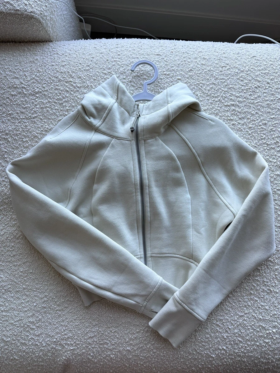 lululemon Scuba Full-Zip Cropped Hoodie Bone Size 6