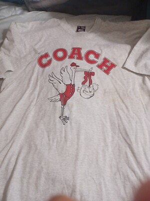 Coach XL Unisex T Shirt With Storck And New Born Perfect For Adult With New Born