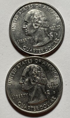 1999 Both P + D Delaware State Quarter ERROR coins- 