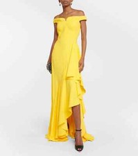 Alexander McQueen Yellow off the shoulder gown dress - BNWT