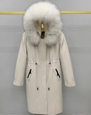 3 In 1 Otter Rabbit Fur Coat Outwear Wind Cheater Nwt Xl