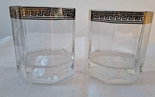 Rosenthal Versace Medusa - 2 Gläser mit Goldeinfassung - Whisky