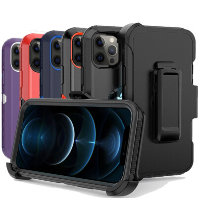 For iPhone12 Mini/12 Pro/12 Pro Max Case Hybrid+Belt Clip Fit Otterbox Defender