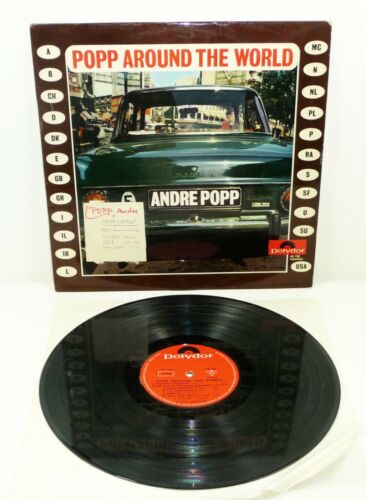 ANDRE POPP "Popp Around The World" France 60s EX Polydor LP Simca 1500 Sleeve - Picture 1 of 4