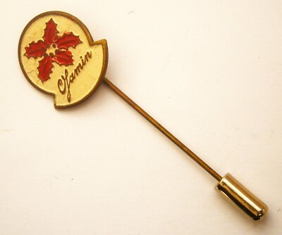 S962) Weihnachten Stechpalme C Jamin Vintage Werbung Krawatte Anstecknadel Abzeichen