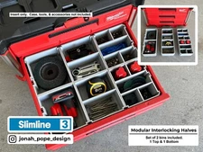 Milwaukee Packout Slimline Tub Storage Insert  | Jonah Pope Design (Insert-only)
