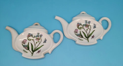 Vintage Portmeirion Botanic Garden Tea Bag Holder Spoon Rest Wall Decor England