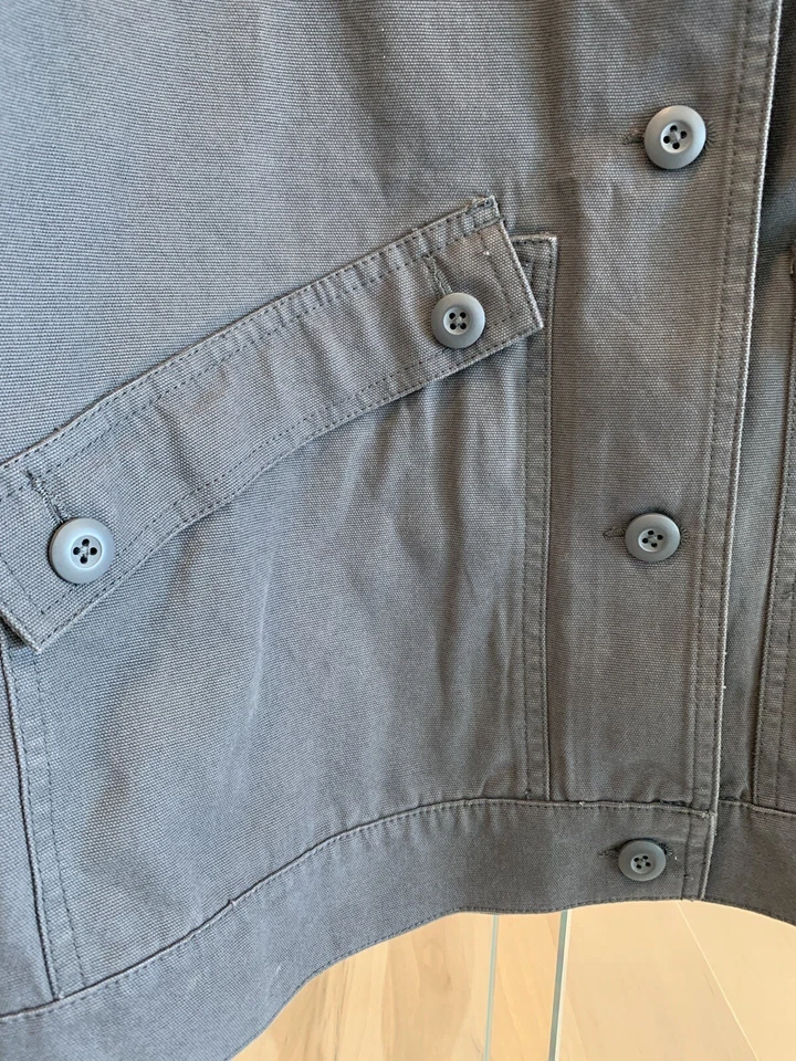 Chaqueta Blazer VANS Talla MEDIANA Sophie Gris Asfalto 100% Algodón Lona VN0A4SCK1O7 Foto 3 de 4