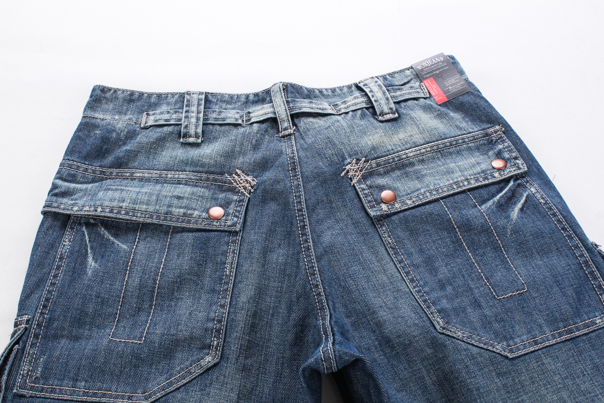 Mens Cargo Jeans Fox Jeans Men's Monroe Regular-Fit Denim Cargo Pants - Work Jeans In Sizes 32-44 Military Style Jeans - Foto 8