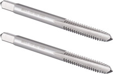 2Pcs M6 X 1.25 Thread Tap Right Hand, HSS M6 X 1.25 Straight Fluted Machine Tap