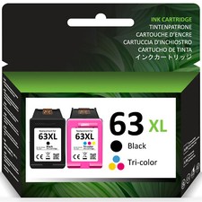 Black Color XL Ink Cartridge For HP 63XL OfficeJet 3830 4650 5255 ENVY 4510 4520
