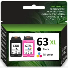 63 XL Ink Cartridge Compatible for HP OfficeJet 3830 4650 Envy 4520 4522 Printer