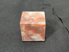Cubed Salmon Colored Rock Unidentified Mineral 1 Inch Cubed Pretty Striations