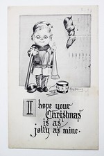 Christmas Child Toys PostCard Circa 1910s Made in USA Merry Christmas Card #147