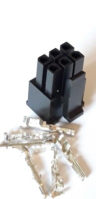 Molex Micro Fit Steckverbinder 6 polig + 6 Kontakte zweireihig 43025-0600 PCI-E