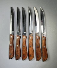 Regent Swords Lightning Edge Steak Knife Set Lot Of 6 Stainless Steel Japan