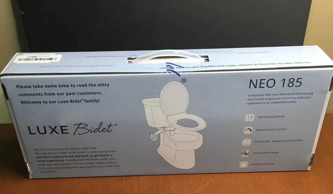 LUXE Bidet Neo 185 Fresh Water Non-Electric Mechanical Bidet Toilet White |  eBay