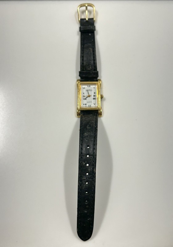 Vintage AMERICA Perry Ellis Gold Tone Quartz Analog Women's Watch APE1448 Japan
