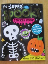 My Super Spooky Sticker Book NEW 250 Stickers Press-out Masks Halloween