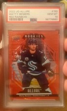 Matty Beniers 2022 Upper Deck Allure Red Rainbow RC #150 PSA 10