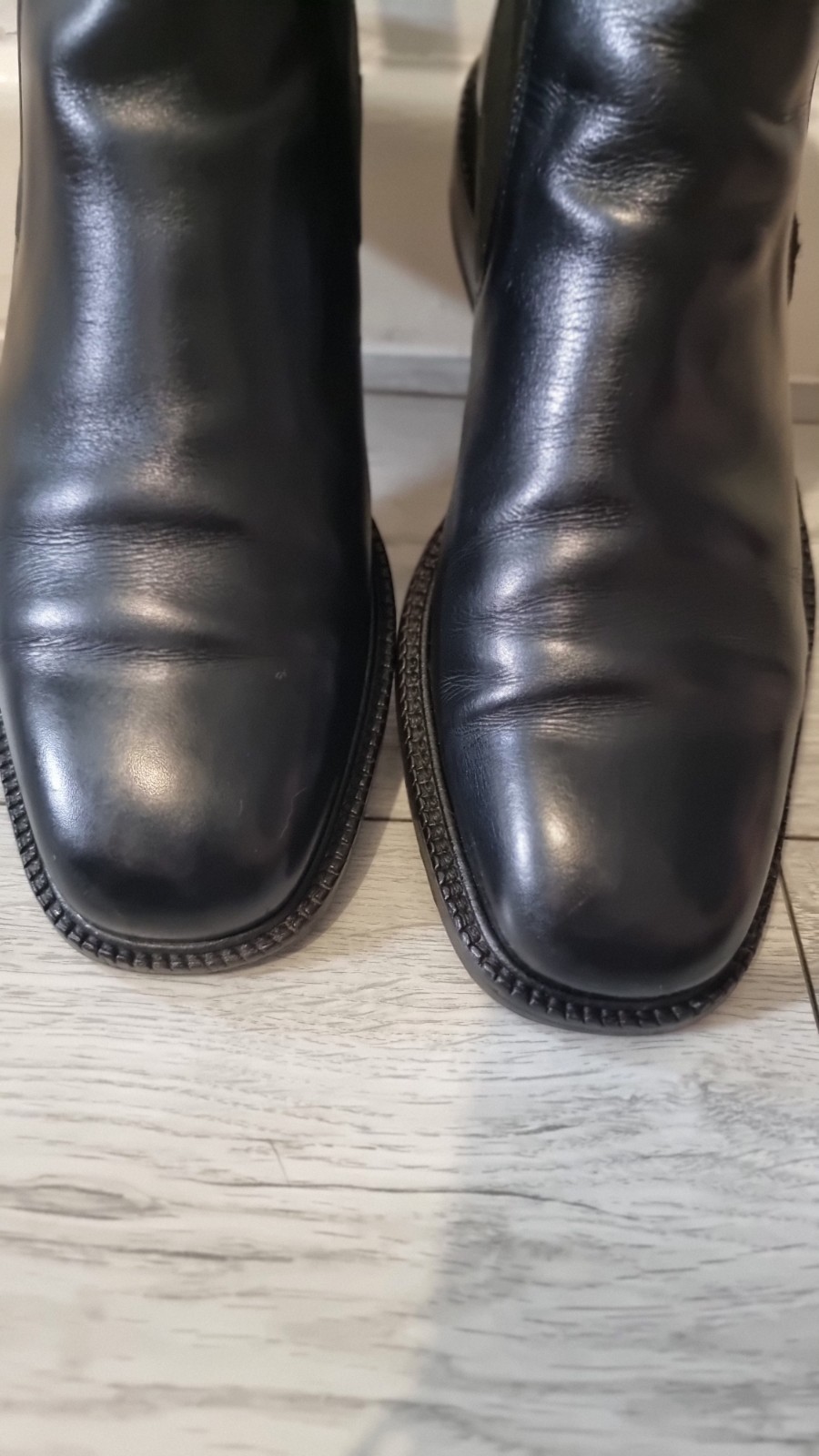 Mens Black Leather Chelsea Boots UK 8 EU 42 Smart Casual Pull On image 5