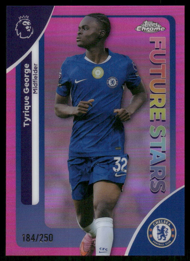 2025-26 Topps Chrome Premier League #70 Tyrique George Pink Refractor #/250