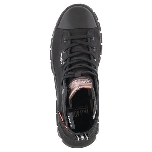 Palladium Revolt Hi TX Plateau Canvas Damenschuhe/Stiefel schwarz/B Größe 5,5 NEU - Bild 7 von 10