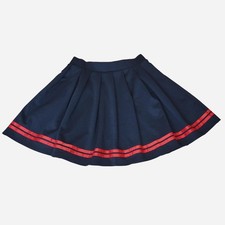 Wild Fable Black Pleated Skirt w/ Red Stripes Size M
