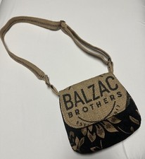 Borsa a tracolla Upcycled Balzac Brothers Coffee Burlap marrone/nero festival