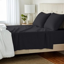 4 Piece Bed Sheet Set 100 Cotton Jersey Includes Super Soft Flat  Fitted