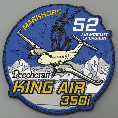 Pakistan Air Force Patch Markhors 52 Air Mobility Sqd. Beechcraft King Air 350i