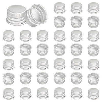 13 mm runde Schraubverschlüsse aus Metall 54 Stück Aluminium für Einmachgläser versilbert