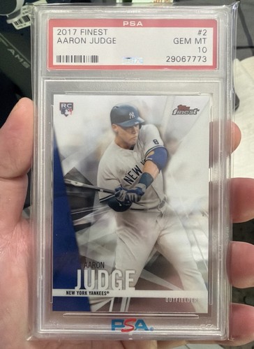 Aaron Judge 2017 Topps Finest RC Rookie Gem MT 10 PSA 10 Yankees nice!!