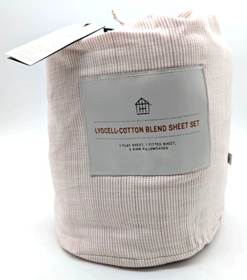 *NEW* 4pc Micro Stripe Sheet Set - Hearth & Hand™ with Magnolia - KING