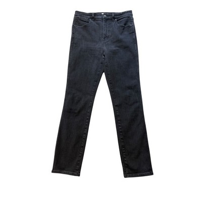 Madewell The Pencil Jean Womens 6 28 Faded Black High Rise Straight Leg Denim