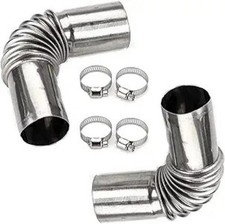 25mm Air Parking Heater Exhaust Pipe Tube Elbow Connector Stainless Sliver 2 25mm Air Parking Heater Exhaust Pipe Tube Elbow Connector Stainless Sliver 2