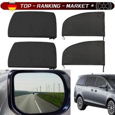 4 x Sonnenschutz Universal Auto Pkw Seitenfenster Sonnenblende Schwarz UV-Schutz