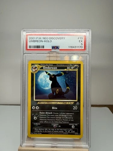 Pokémon Umbreon Neo Discovery Holo Rare 13/75 PSA 5 2001 English TCG