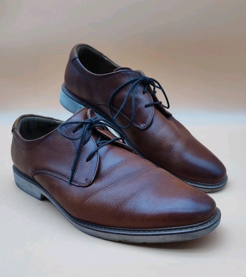 MBT SCARPE ELEGANTI DA LAVORO FLORSHEIM BOSTON PELLE MARRONE OXFORDS US DA UOMO TAGLIA 10 5
