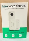 Blink Video Doorbell System with Head-to-Toe HD View Sync Module Core, White NEW