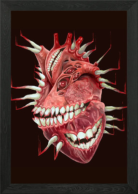 Your Hearts Got Teeth Gerahmtes Wandbild Poster Leinwanddruck Bild