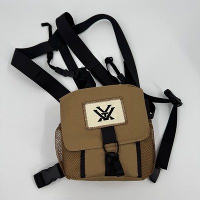 Vortex Optics Binocular Harness Chest Pack Tan Black Mesh Adjustable Straps