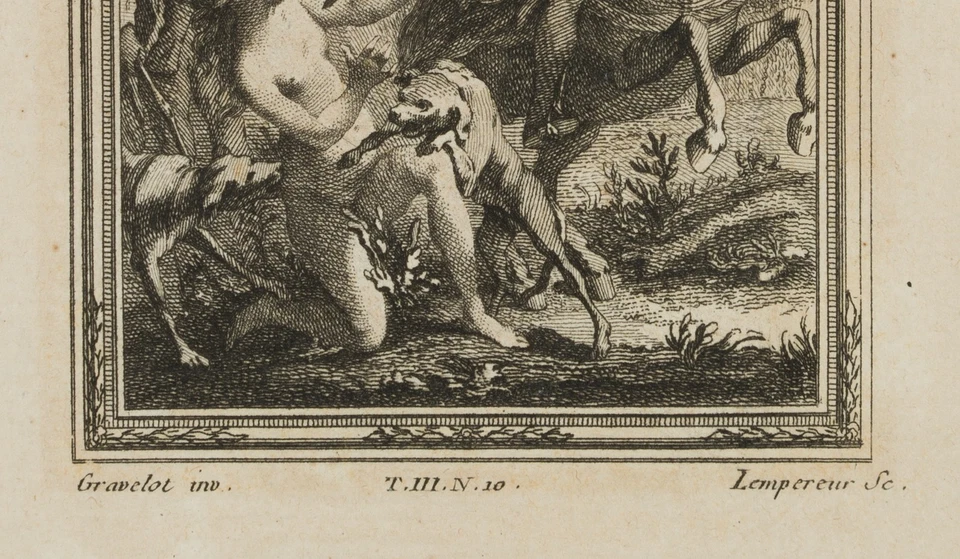 LEMPEREUR (*1728) nach GRAVELOT (*1699), Frauenmord, Rad. Klassizismus Jagen - Bild 4 von 4