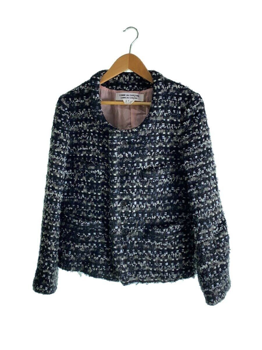COMME des GARCONS altra giacca S nylon NVY RE J014 tweed usata