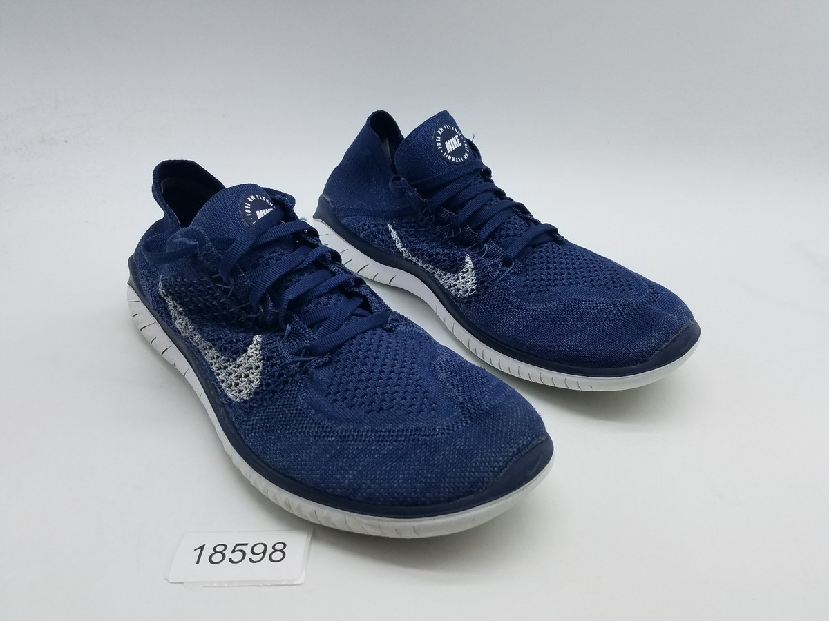 Nike Free RN Flyknit 2018 Men's Size Running Shoes College Navy