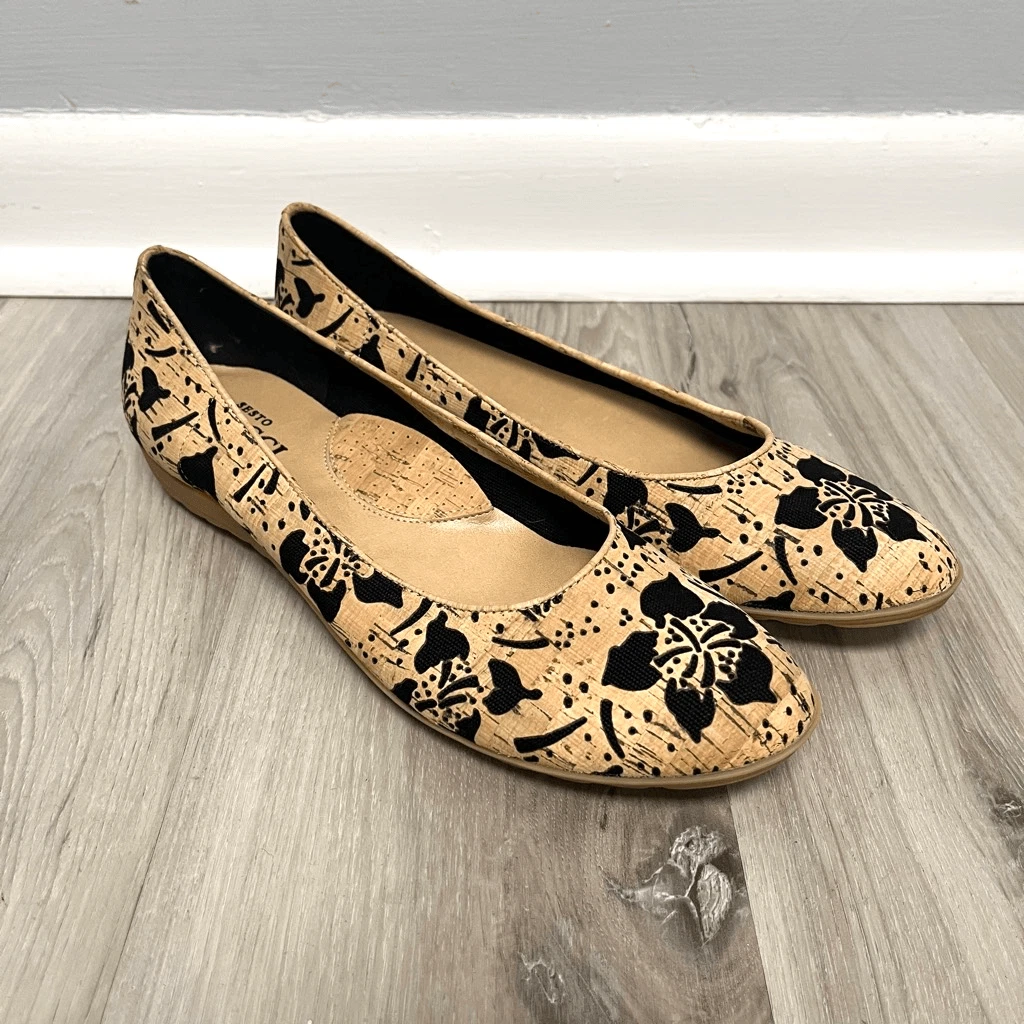 Chaussures Sesto Meucci Femme Noires - Ballerines Cuir, Taille US 9, Fabriquées En Italie