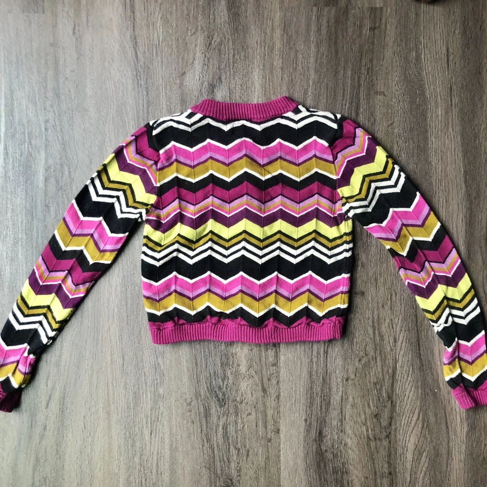 Cárdigan Missoni X Target Chevron Niñas M Púrpura Zig Zag Rayas Suéter Niños Foto 4 de 4