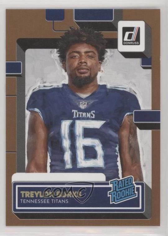 2022 Donruss Rated Portrait Studio Series /100 Treylon Burks #312 Rookie RC 5ov